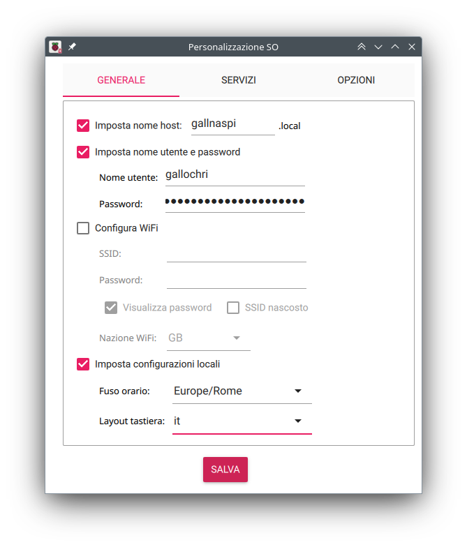rpi-imager customizations